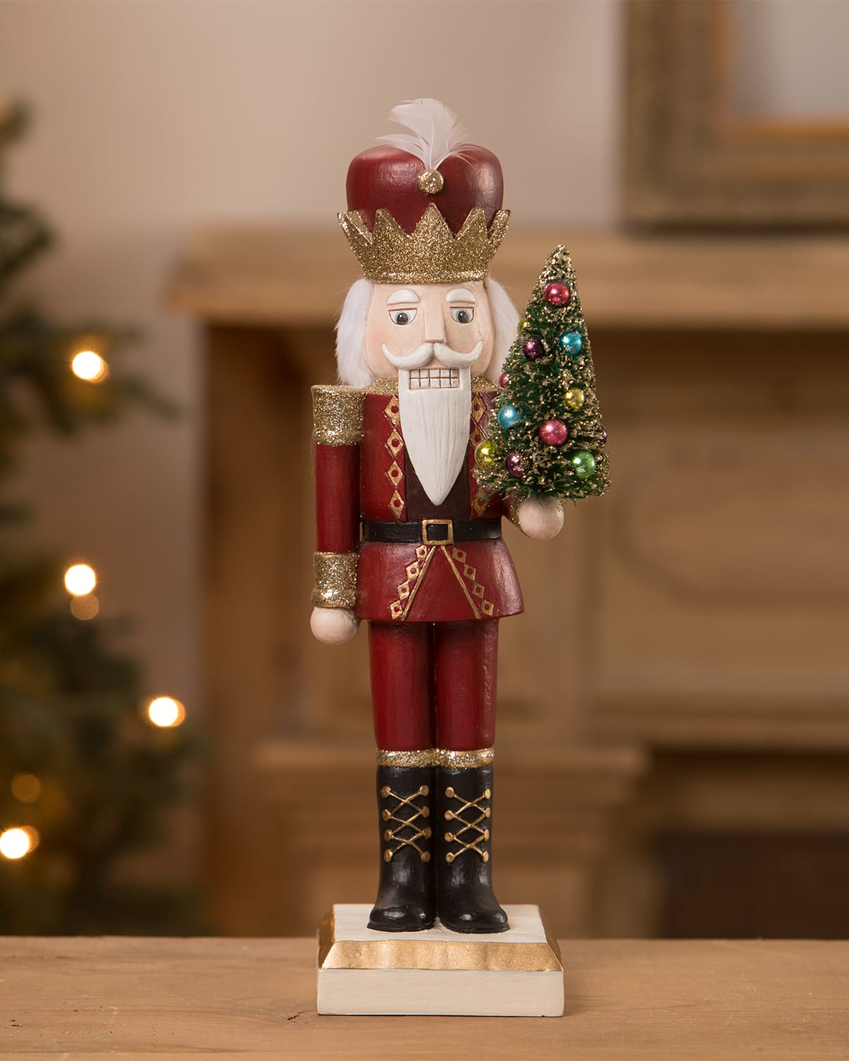 Ruby Nutcracker Christmas Figurine