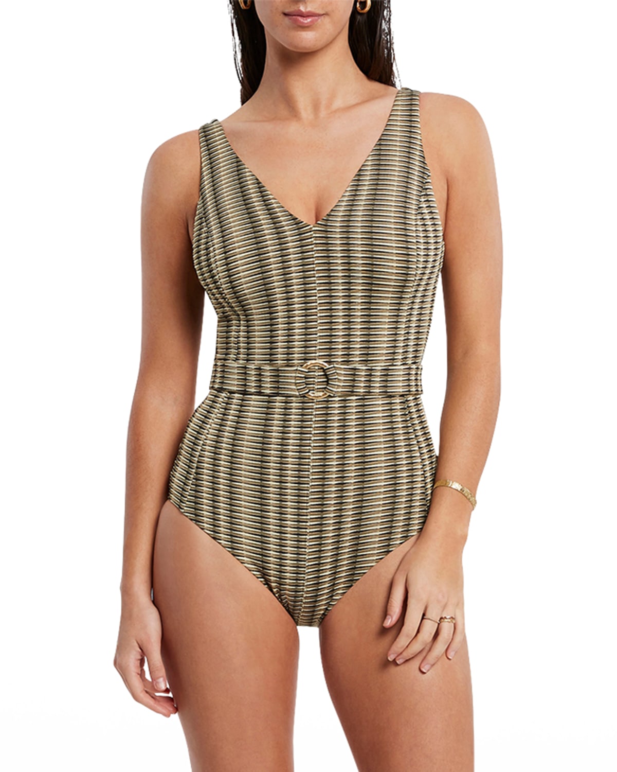 JETS Australia Ravello Belted One-Piece Swimsuit (D-DD Cup)