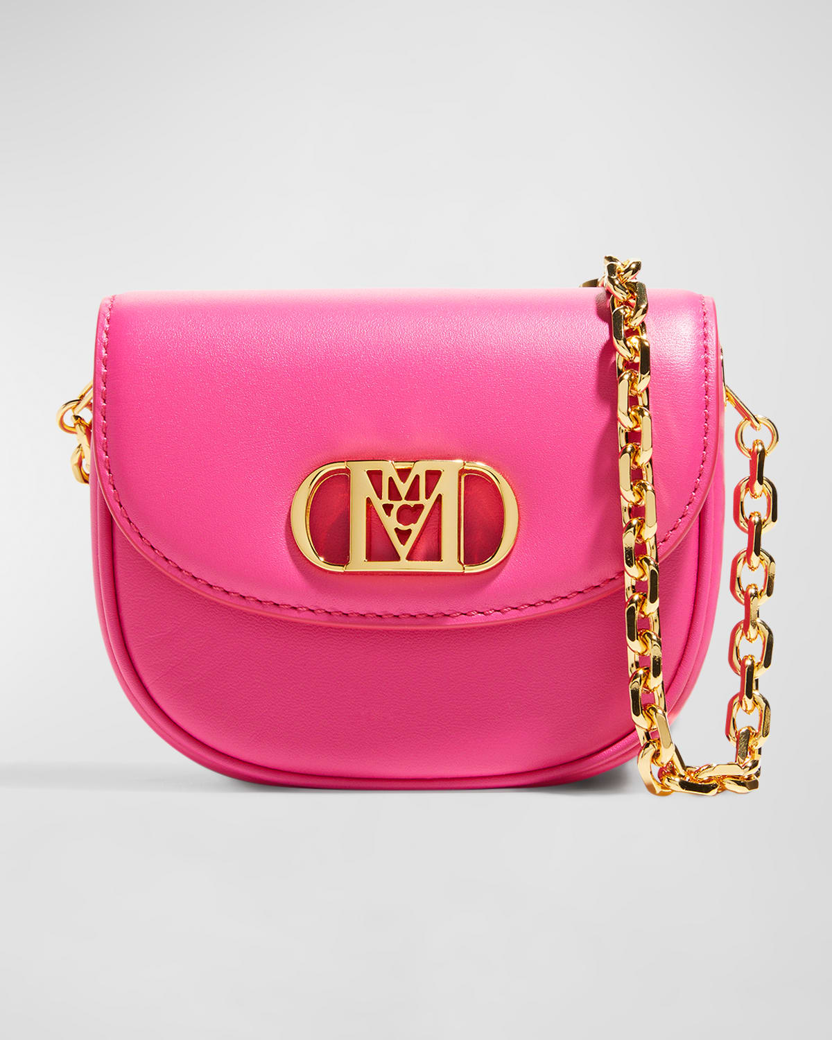 MCM Tracy Monogram Logo Wallet On Chain Crossbody Bag Pink in