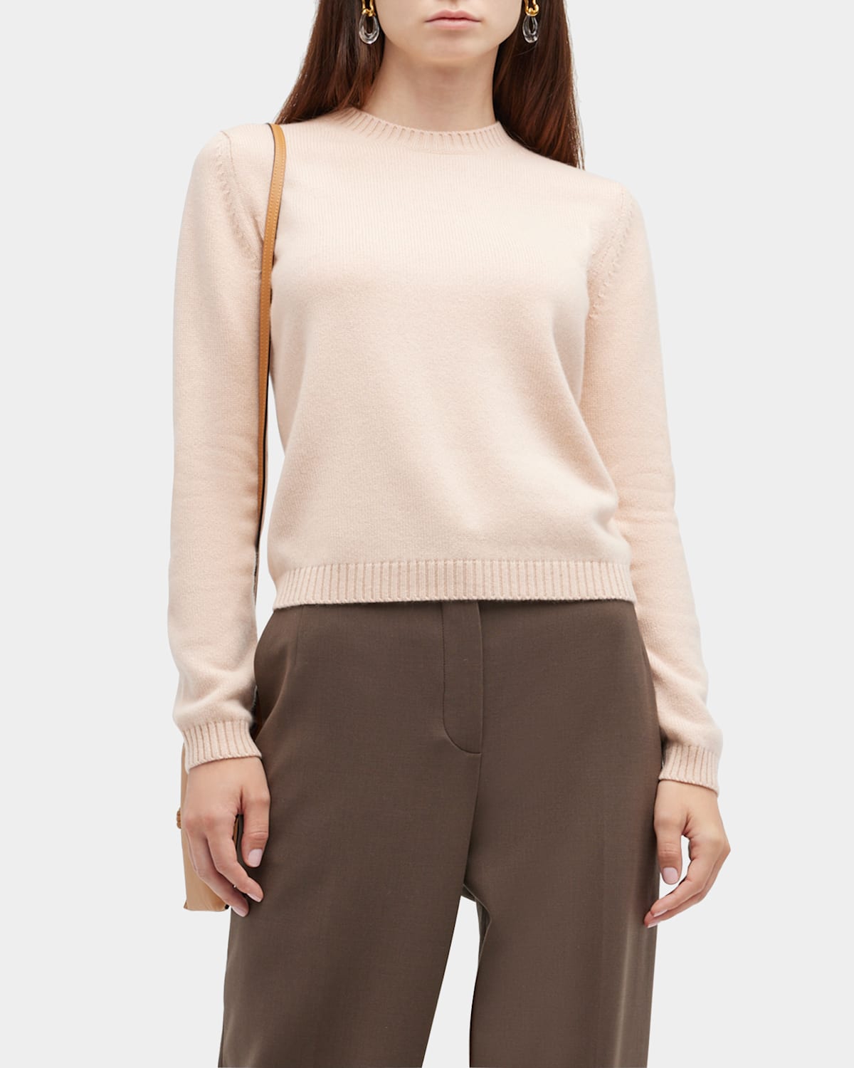Loro Piana Girocollo Parksville Cashmere Sweater In P05g Red Velvet R