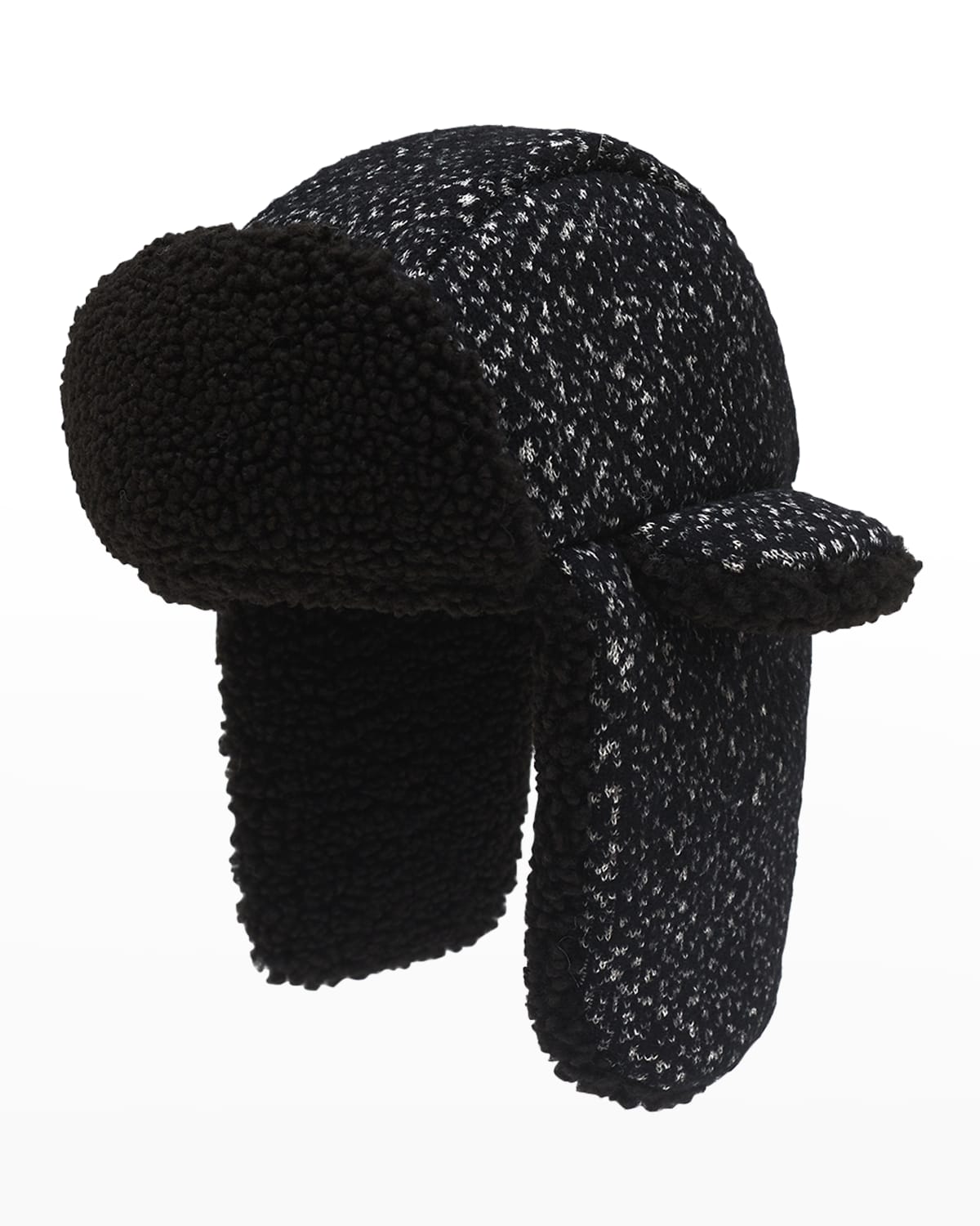 Wool Trapper Hat w/ Faux Shearling