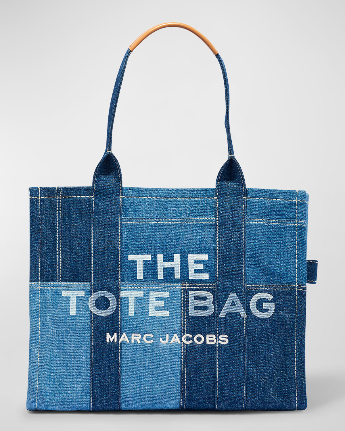 Marc Jacobs The Washed Monogram Denim Micro Tote Bag in Blue