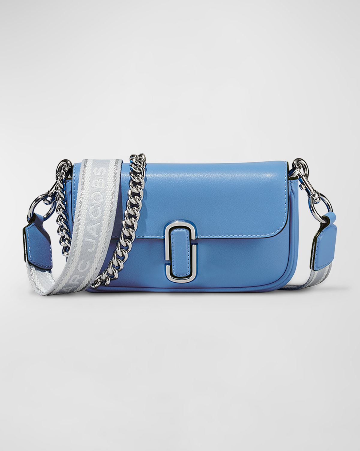 Marc Jacobs The J Marc Mini Shoulder Bag In Spring Blue/silver