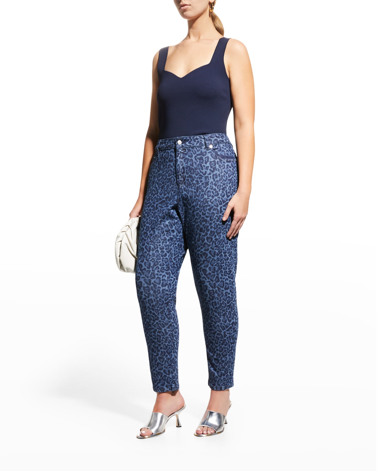 MICHAEL Michael Kors Plus Size Selma Leopard-Print Skinny Jeans