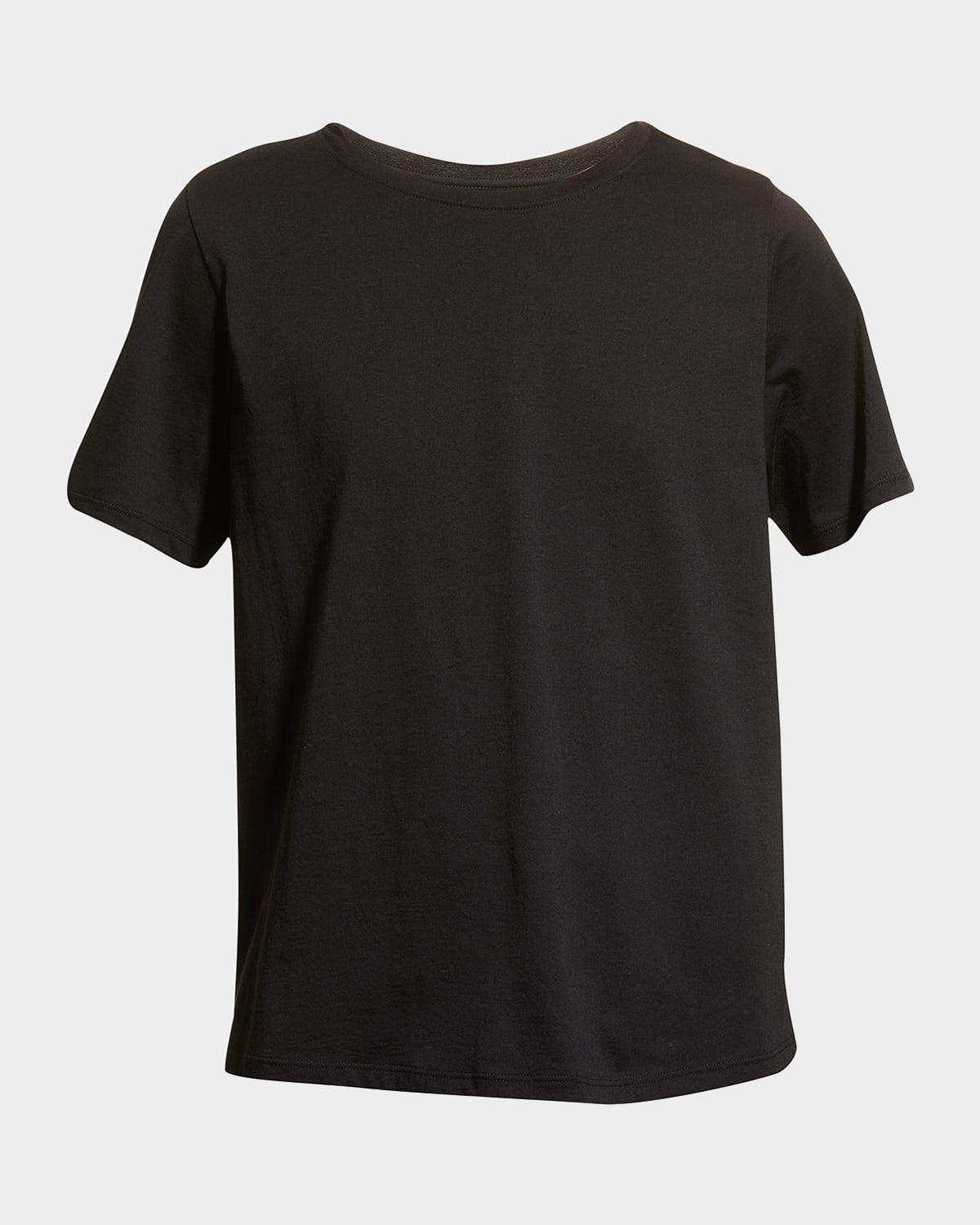 Eileen Fisher Crewneck Jersey Knit Tee In Black