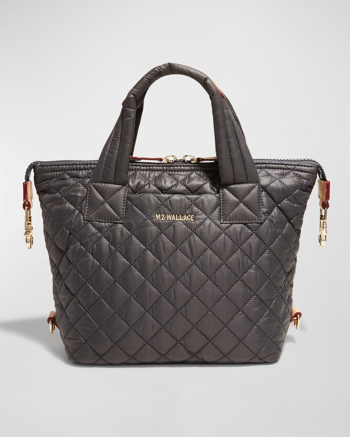 Sutton Deluxe Small Metallic Top-Handle Bag