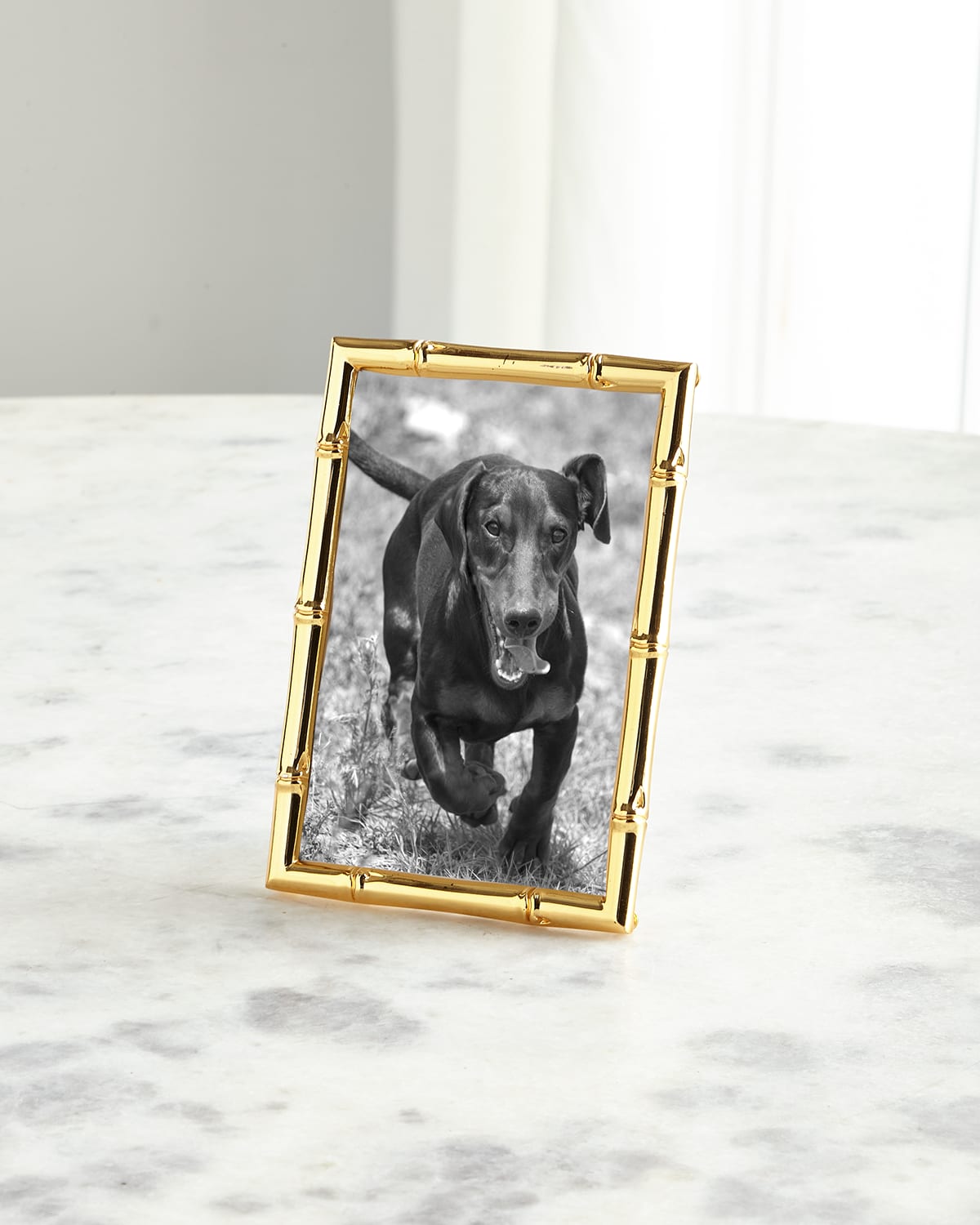 Shop Aerin Ava Bamboo 4" X 6" Frame In Gold