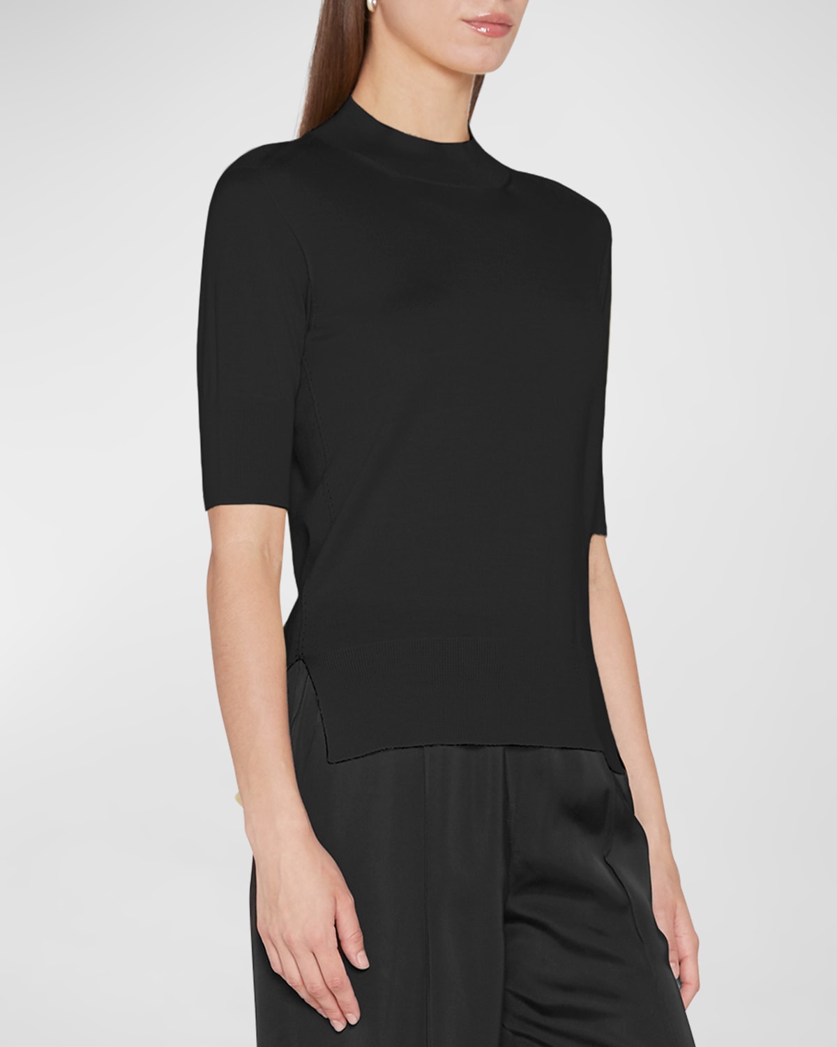 Jil Sander Super-fine Cashmere Blend Knit Sweater In Black