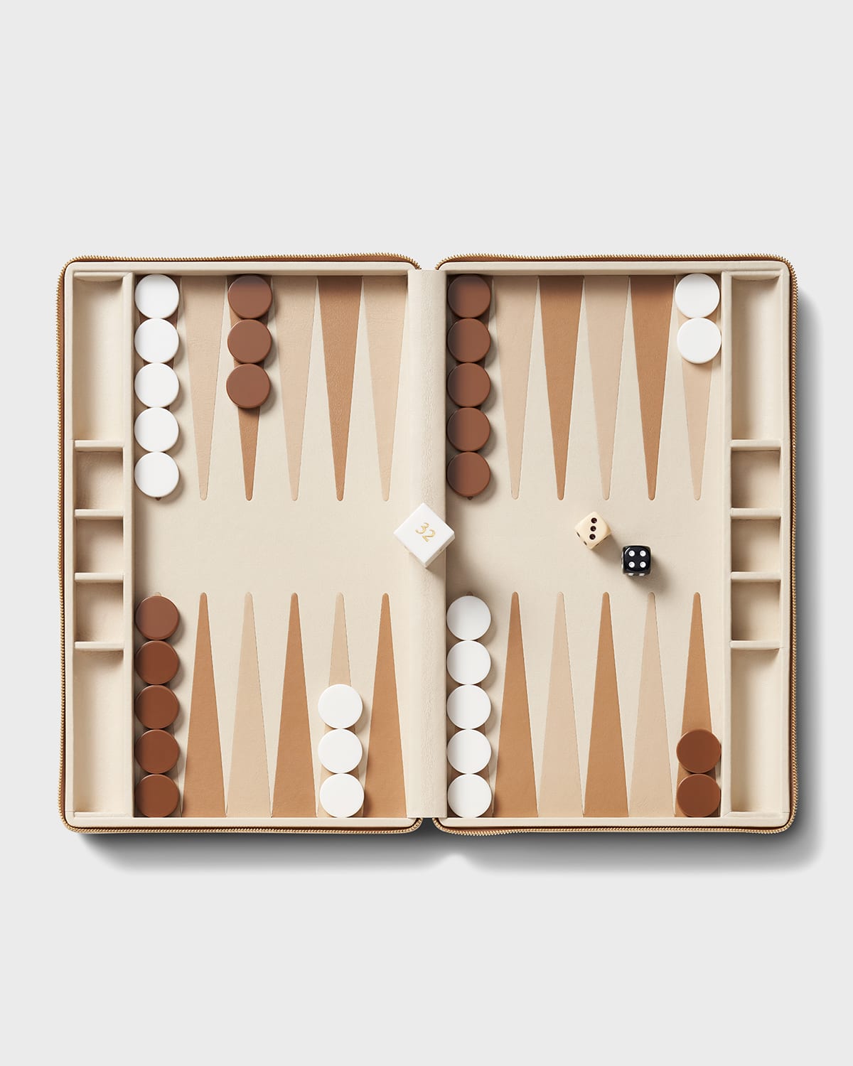 Shop Aerin Enzo Travel Backgammon Set In Fawn