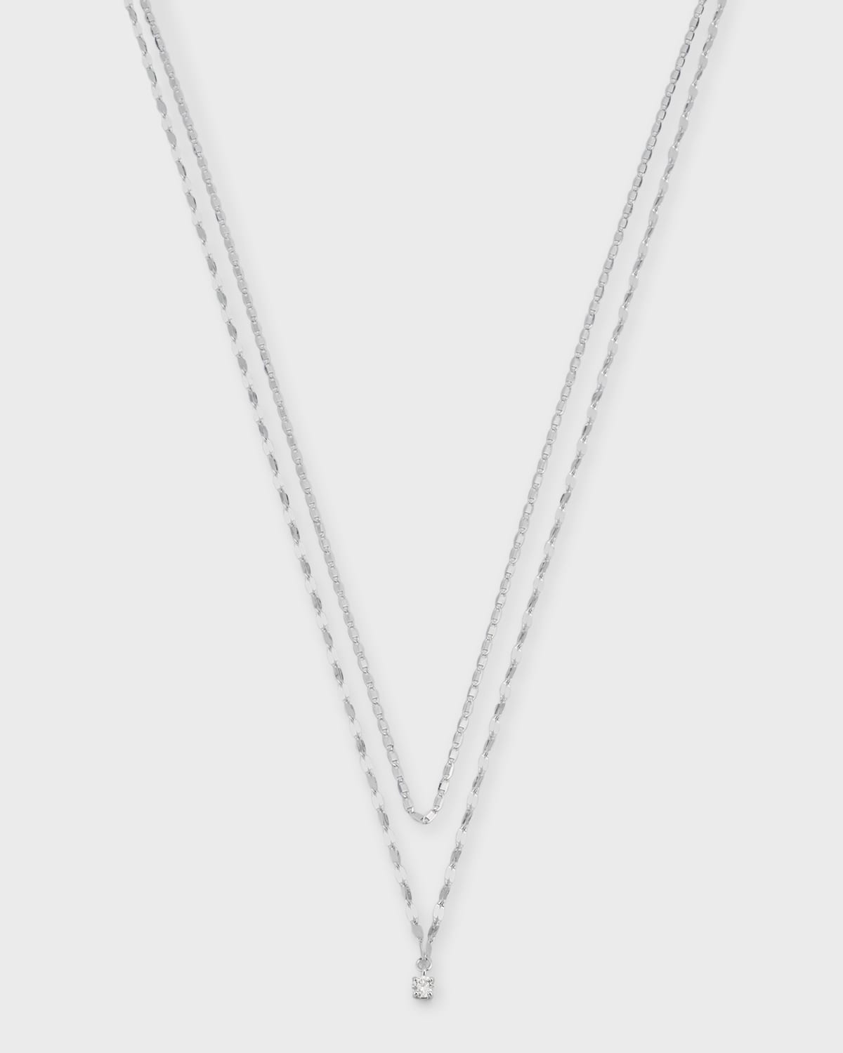 Solo Double-Strand Necklace with Diamond