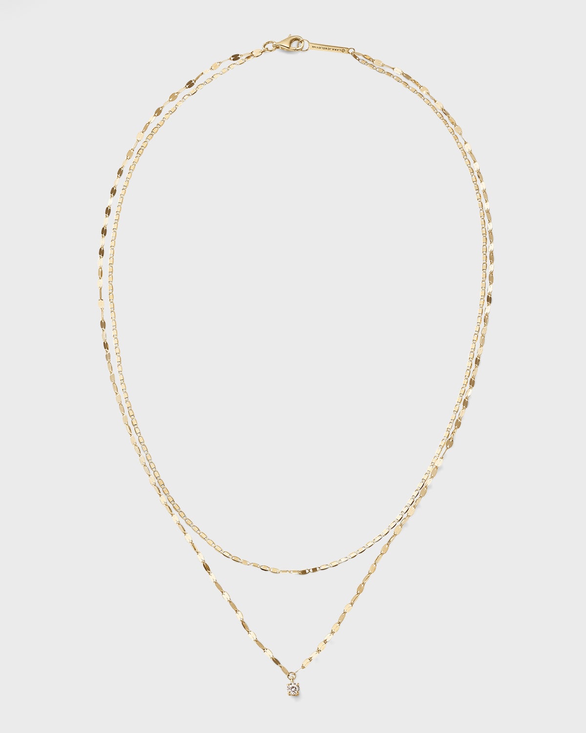 Solo Double-Strand Necklace with Diamond