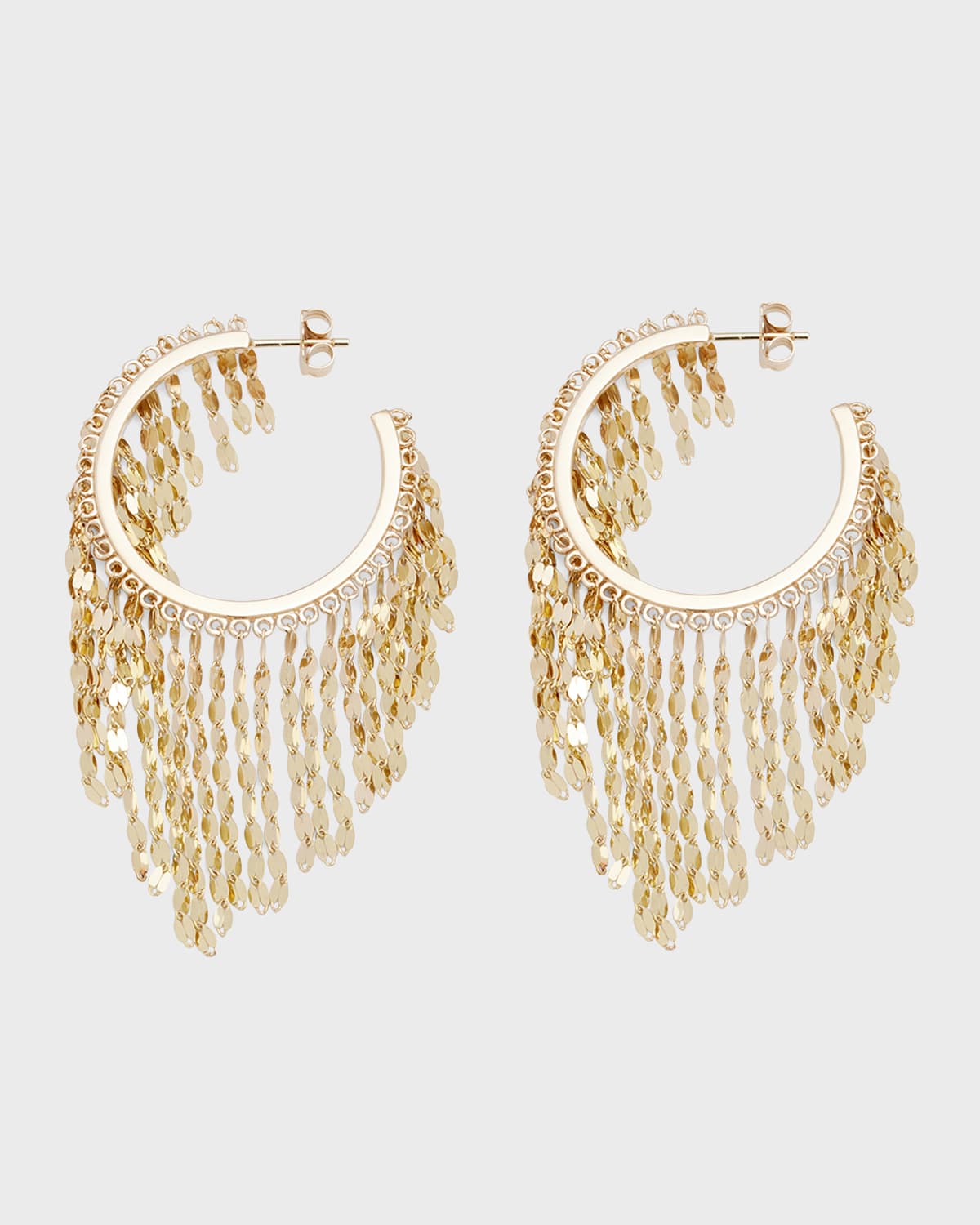 Lana 14k Blake Fringe Hoop Earrings In Yg