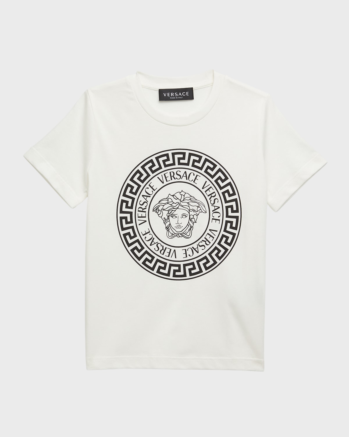 Versace Medusa-print Short-sleeve T-shirt In White Nero