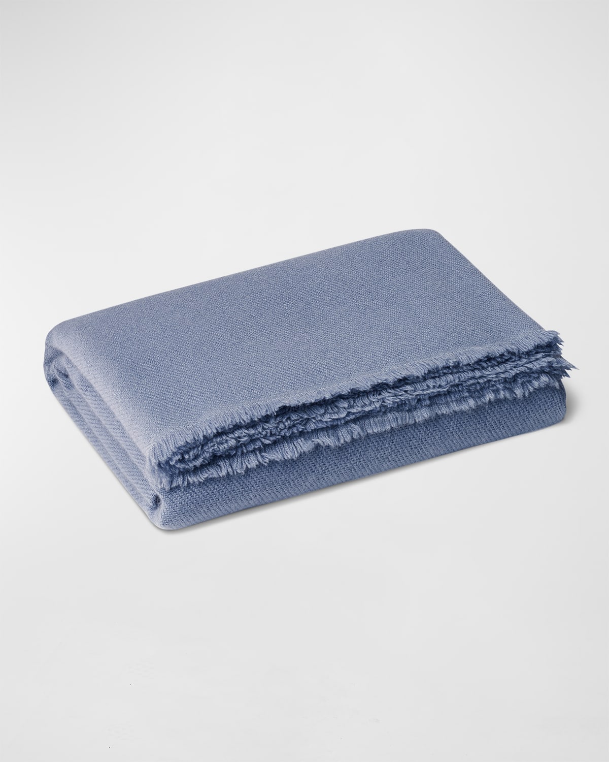 Shop Aerin Noe Cashmere-wool Throw In Nordic Blue
