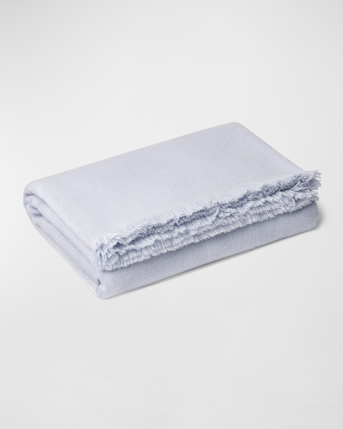 Shop Aerin Noe Cashmere-wool Throw In Arctic Blue