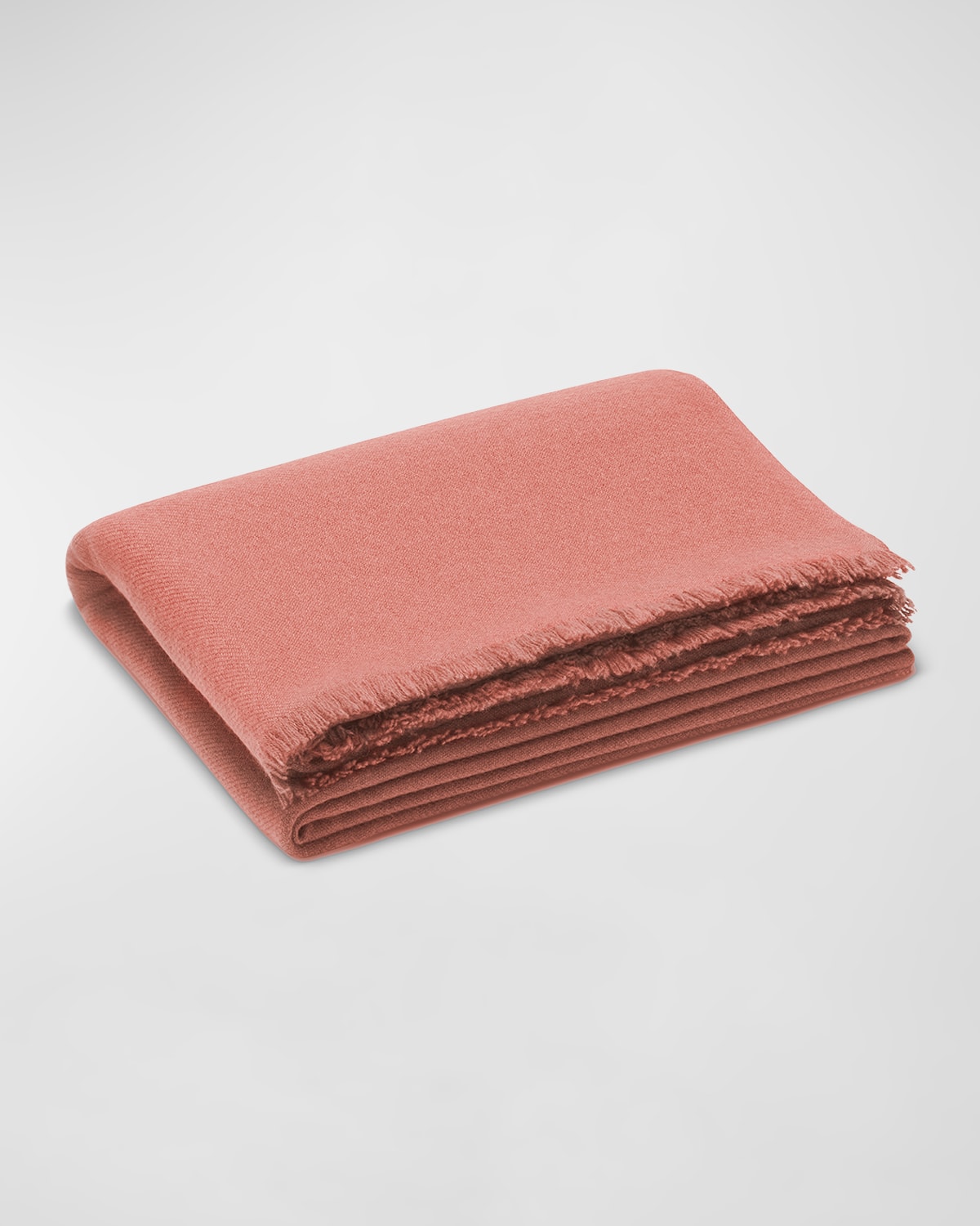 Shop Aerin Noe Cashmere-wool Throw In Pink Clay