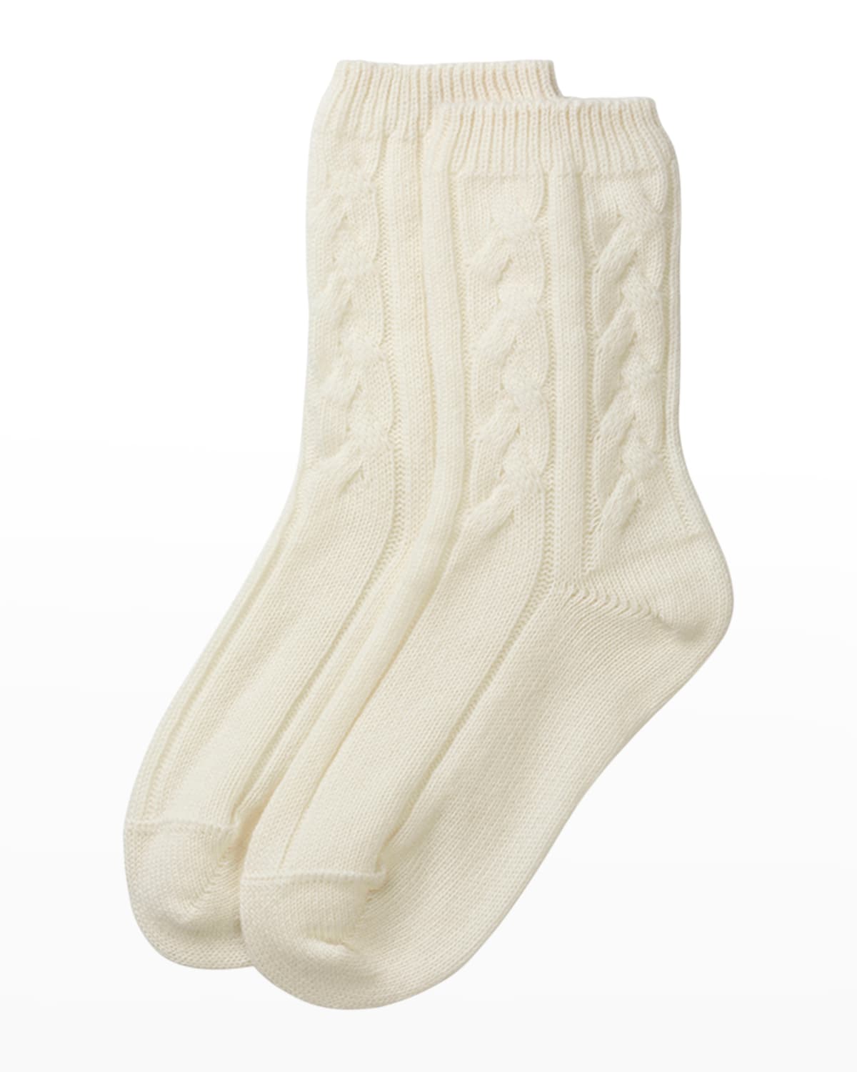 Cashmere Cable Bed Socks