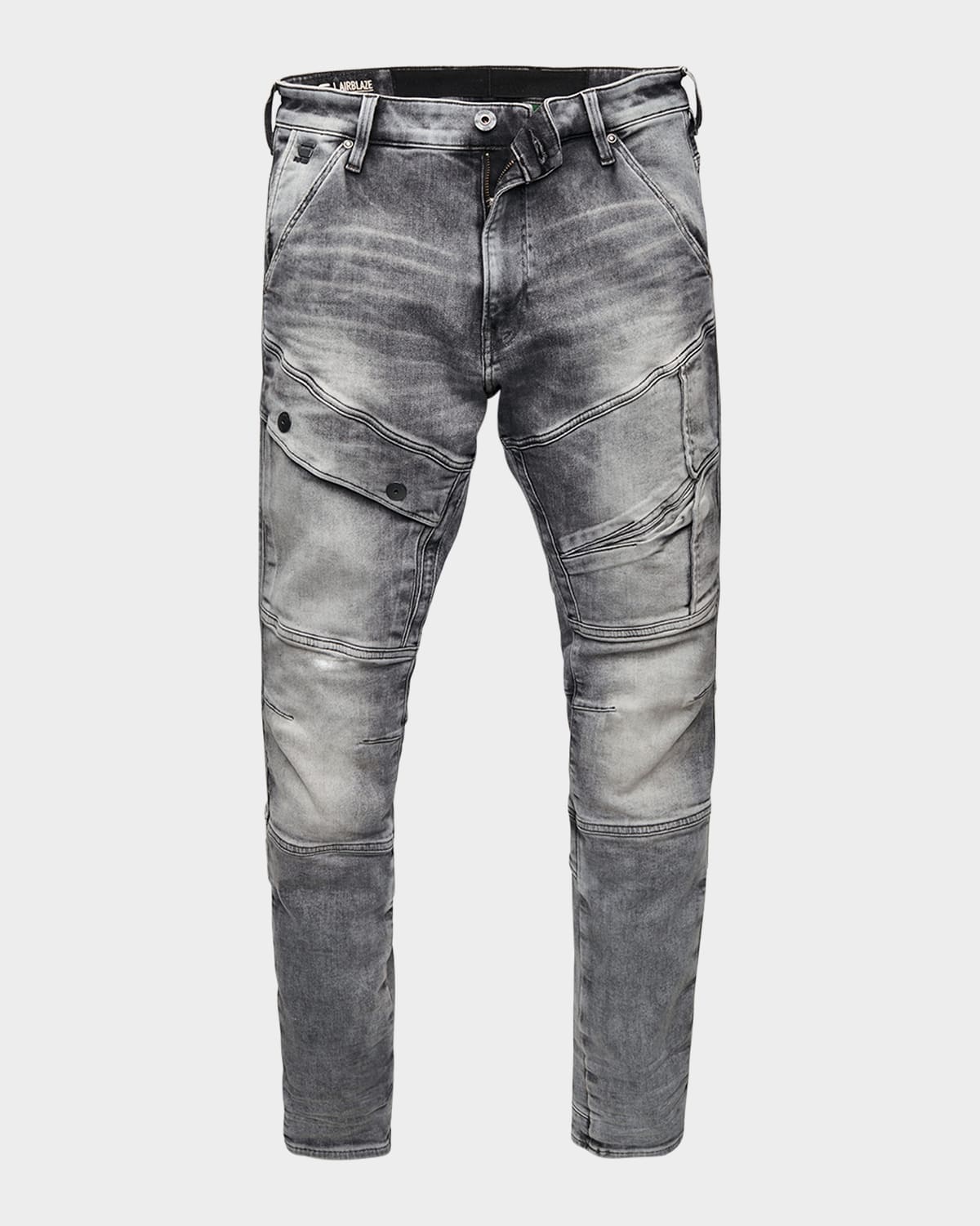 Shop G-star Raw Men's Airblaze 3d Skinny Jeans In Faded Seal Grey