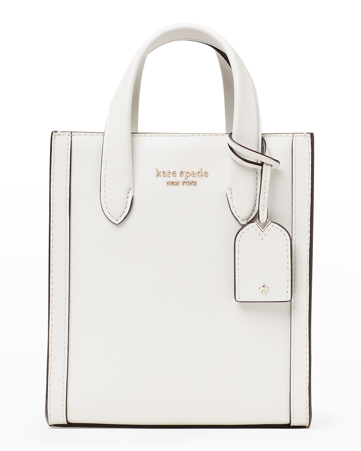 White Manhattan mini leather cross-body bag