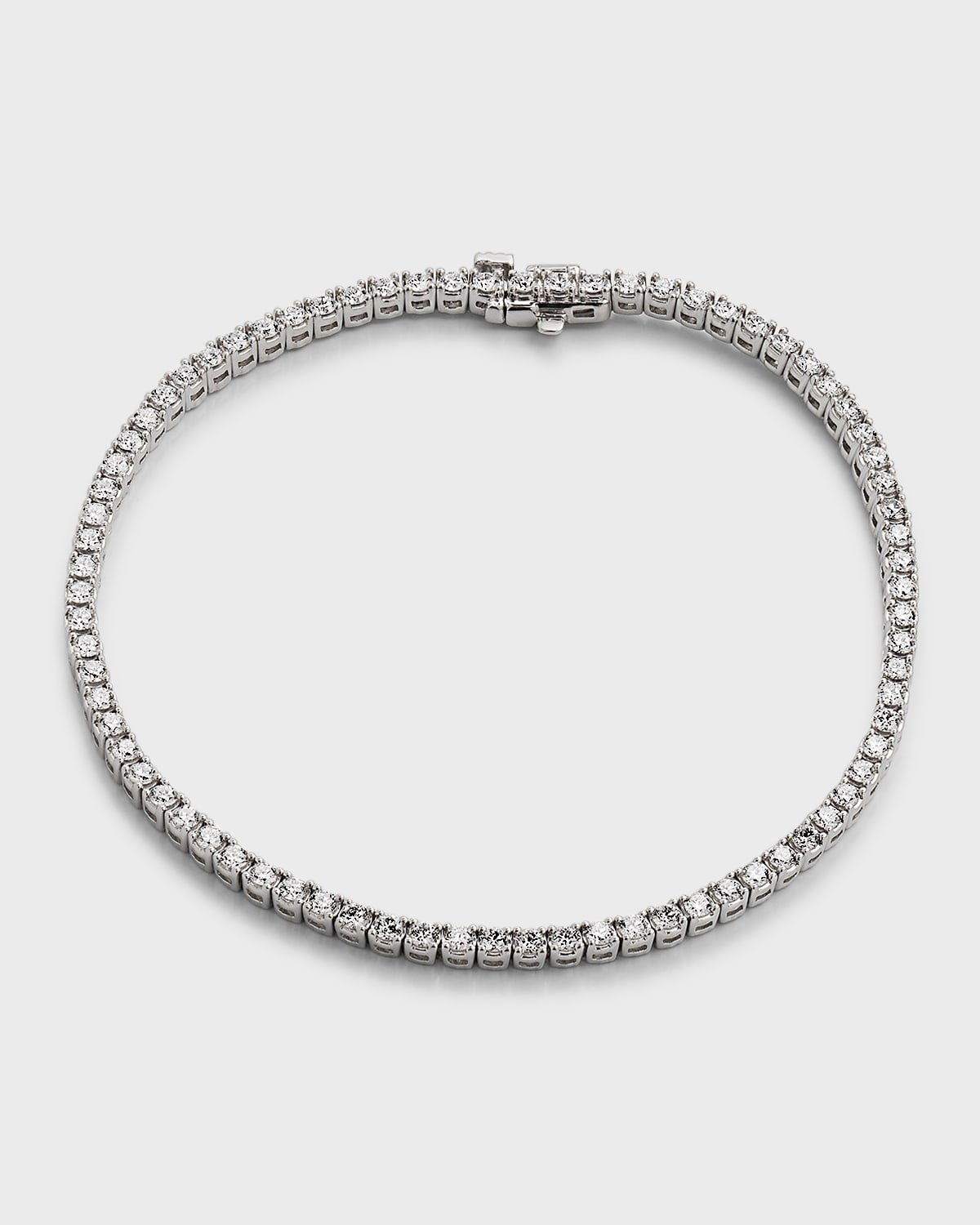 Neiman Marcus Diamonds 18K White Gold Diamond Tennis Bracelet, 2.11tcw, 7"L