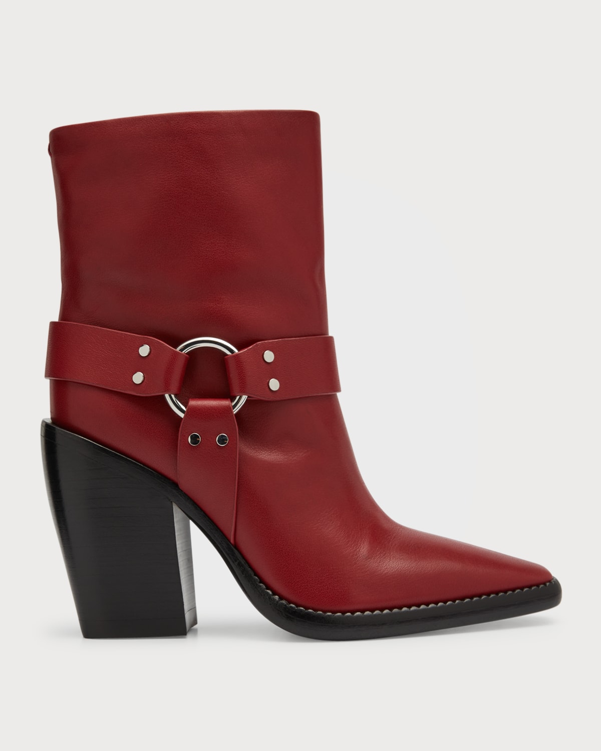 Rag Bone Rio Leather Harness Western Booties Smart Closet