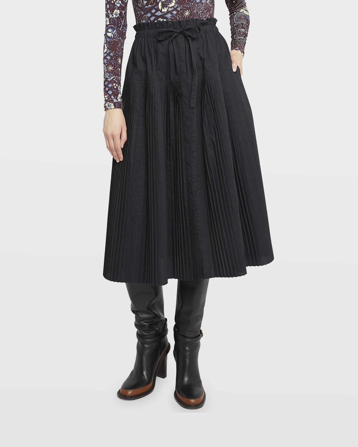 Josefine ribbed a-line midi skirt hot sale