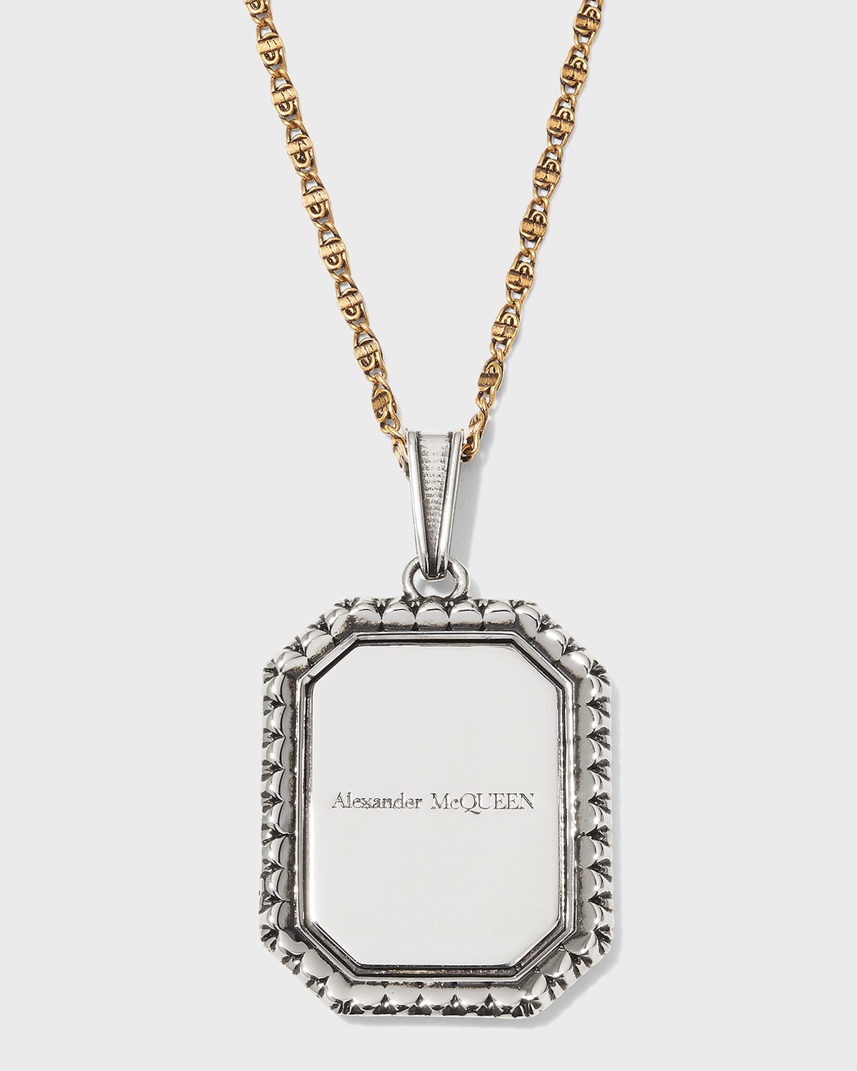 ネックレス・ペンダント alexander mcqueen Brass Plate Med Cameo Necklace Brass Plate Med Cameo Necklace