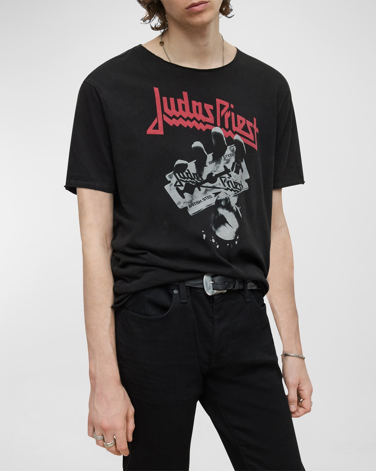 John Varvatos Star USA Men's Judas Priest Raw-Edge T-Shirt