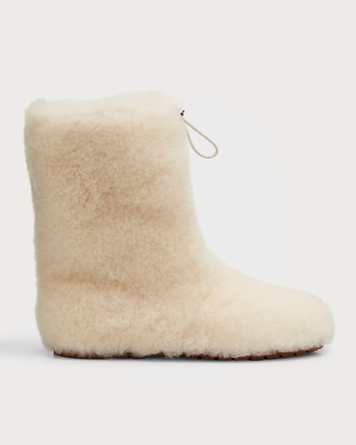 Loro Piana Quinn Shearling Winter Ankle Boots In Natural Melange