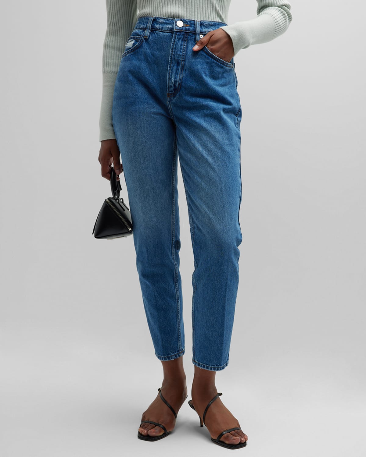 High N Tight Taper Straight Cropped Jeans