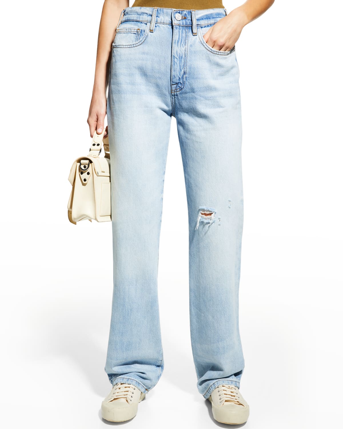 FRAME Le Jane Distressed Loose Straight Jeans