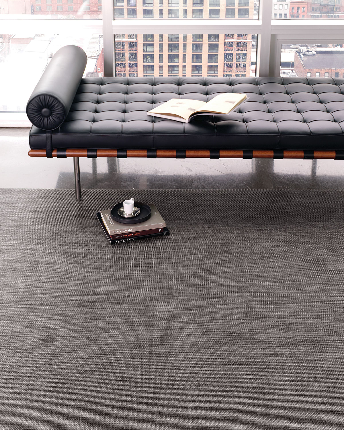 Shop Chilewich Basketweave Floormat, 2' X 6' In Carbon
