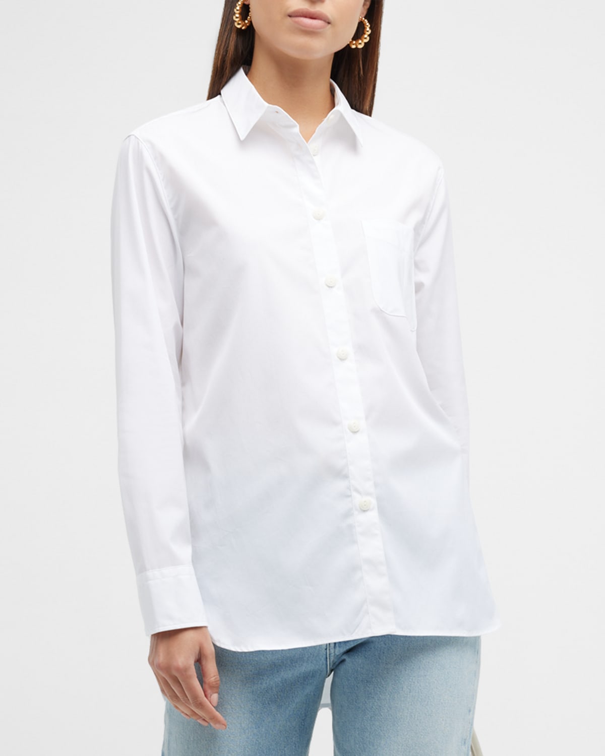 Shop Rag & Bone Maxine Classic Button-front Shirt In White