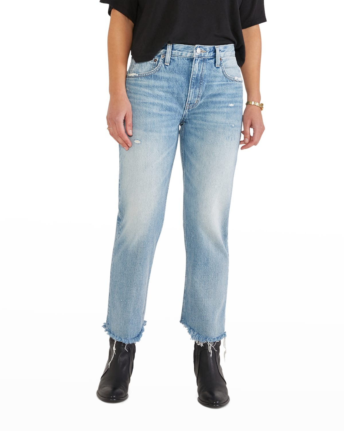 ETICA Rhea Mid-Rise Straight Crop Jeans