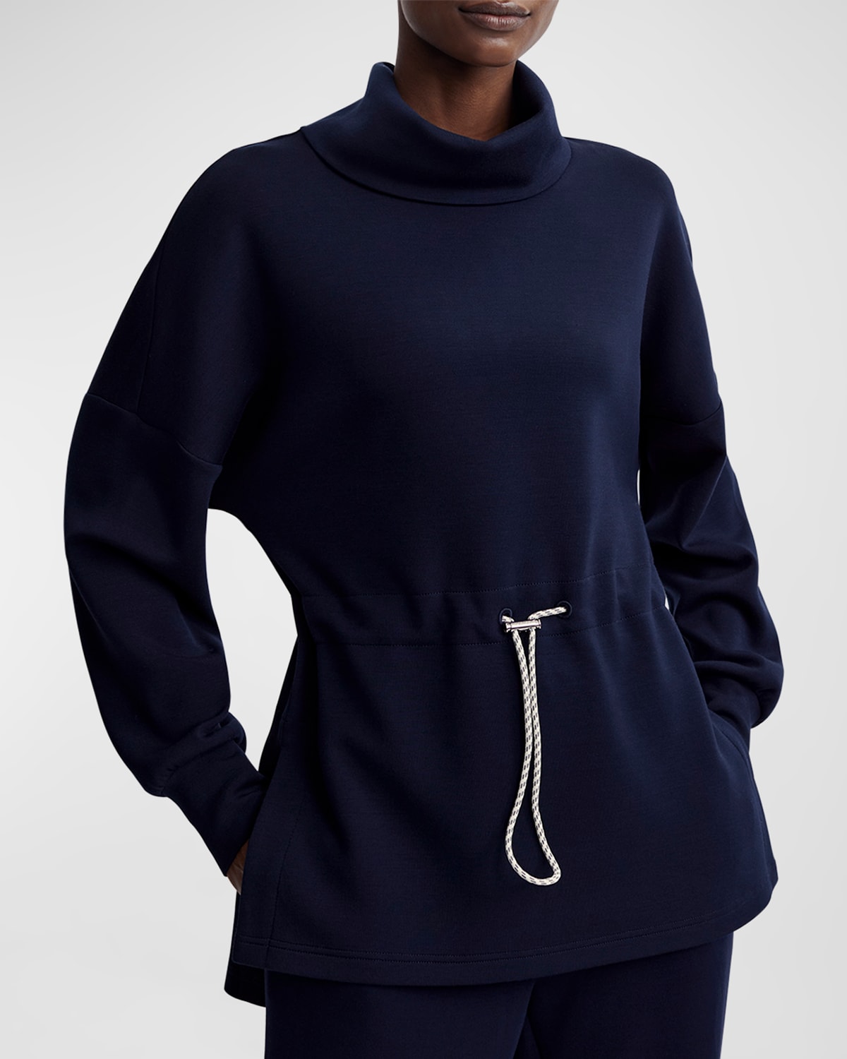 Varley Freya Turtleneck Sweatshirt In Sky Captain