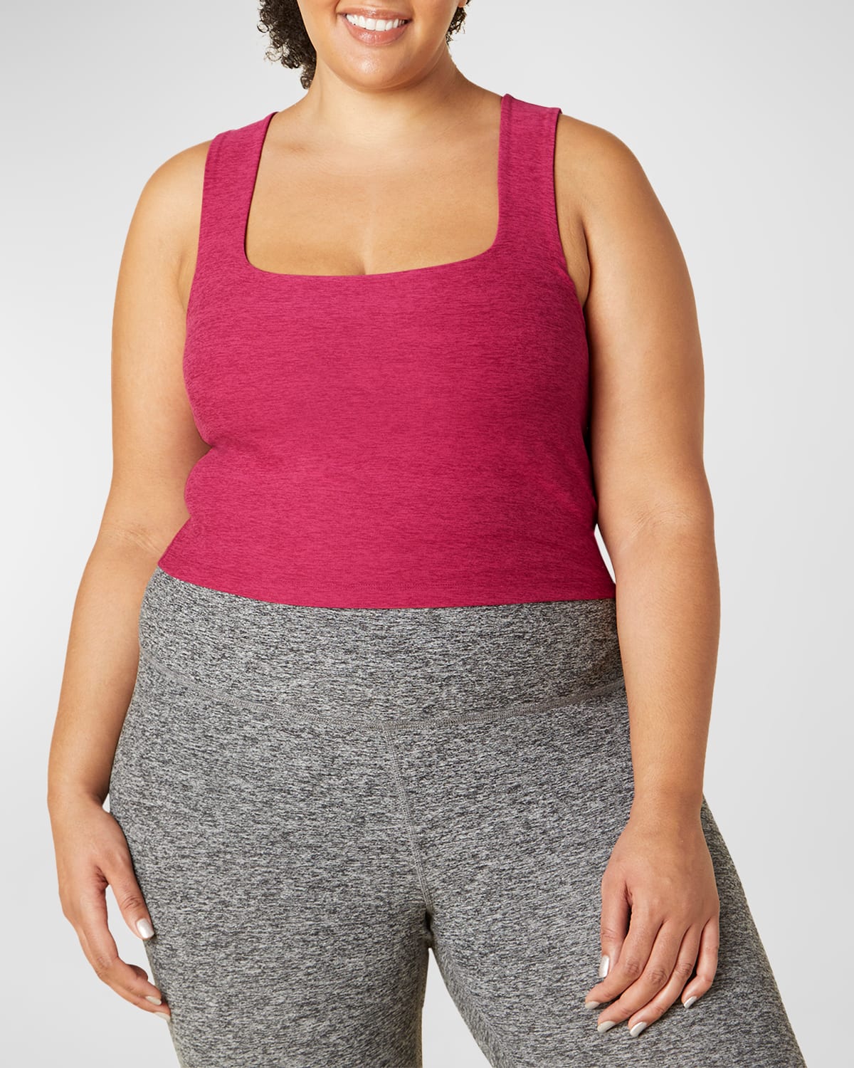 Beyond Yoga Square-Neck Active Cropped Tank