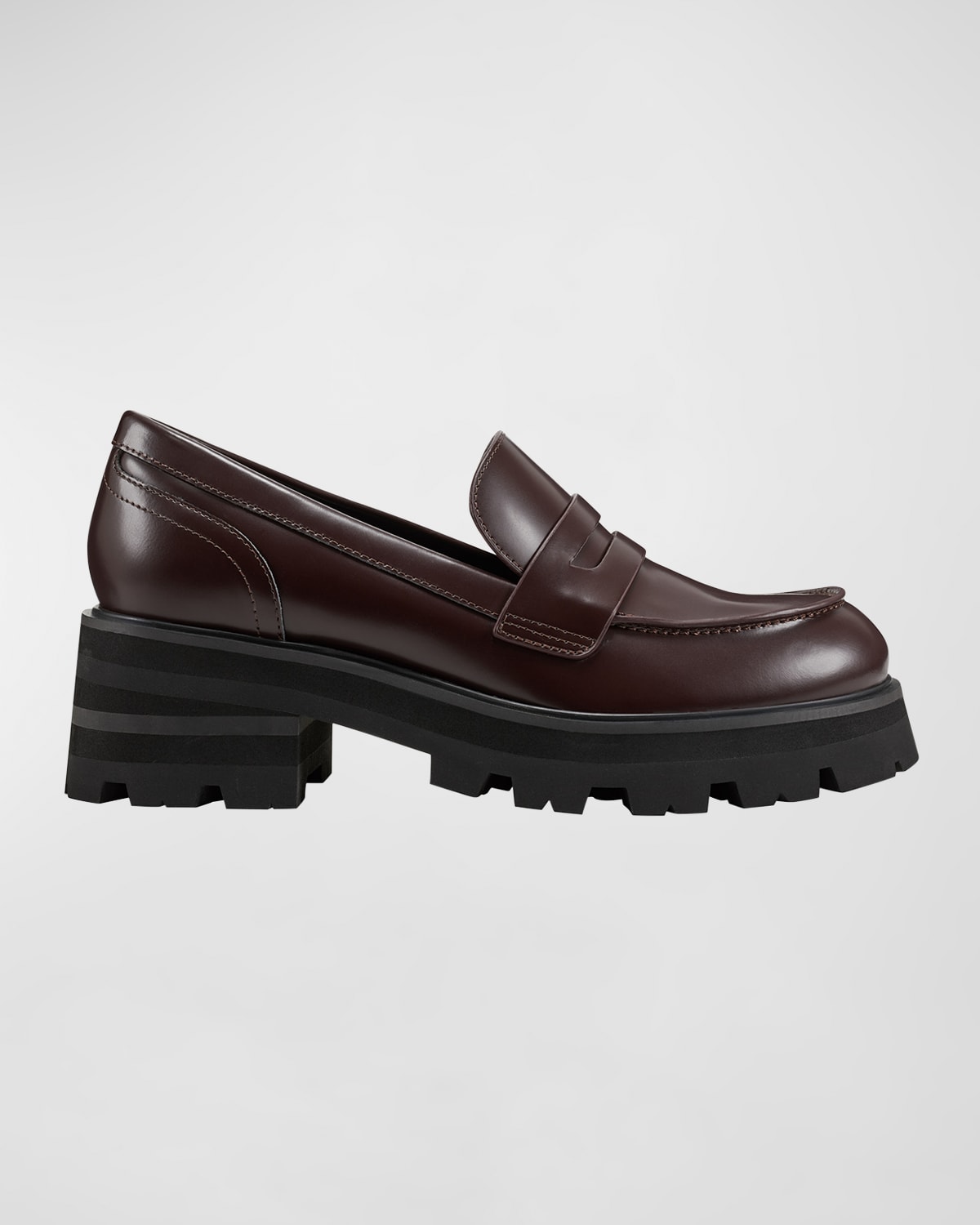 Marc Fisher Ltd Latika Leather Casual Penny Loafers In Dark Red