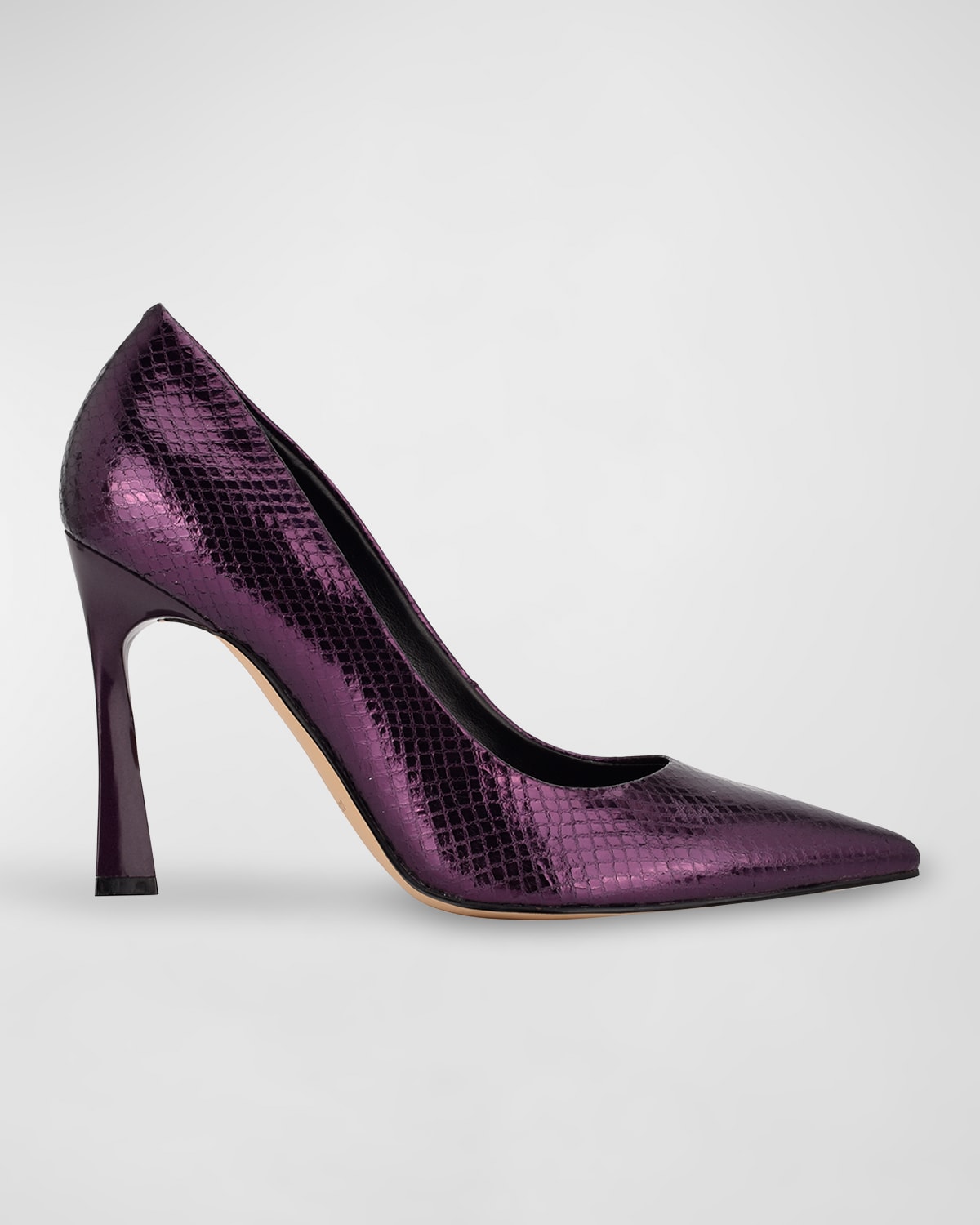 Marc Fisher Ltd Sassie Metallic Stiletto Pumps In Dark Purple