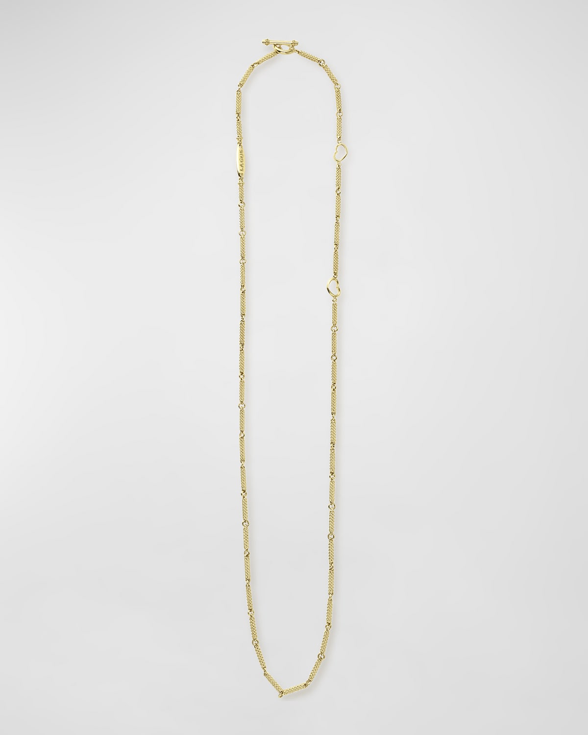 LAGOS 18K GOLD SUPERFINE CAVIAR BEADED LINK NECKLACE WITH TOGGLE CLASP