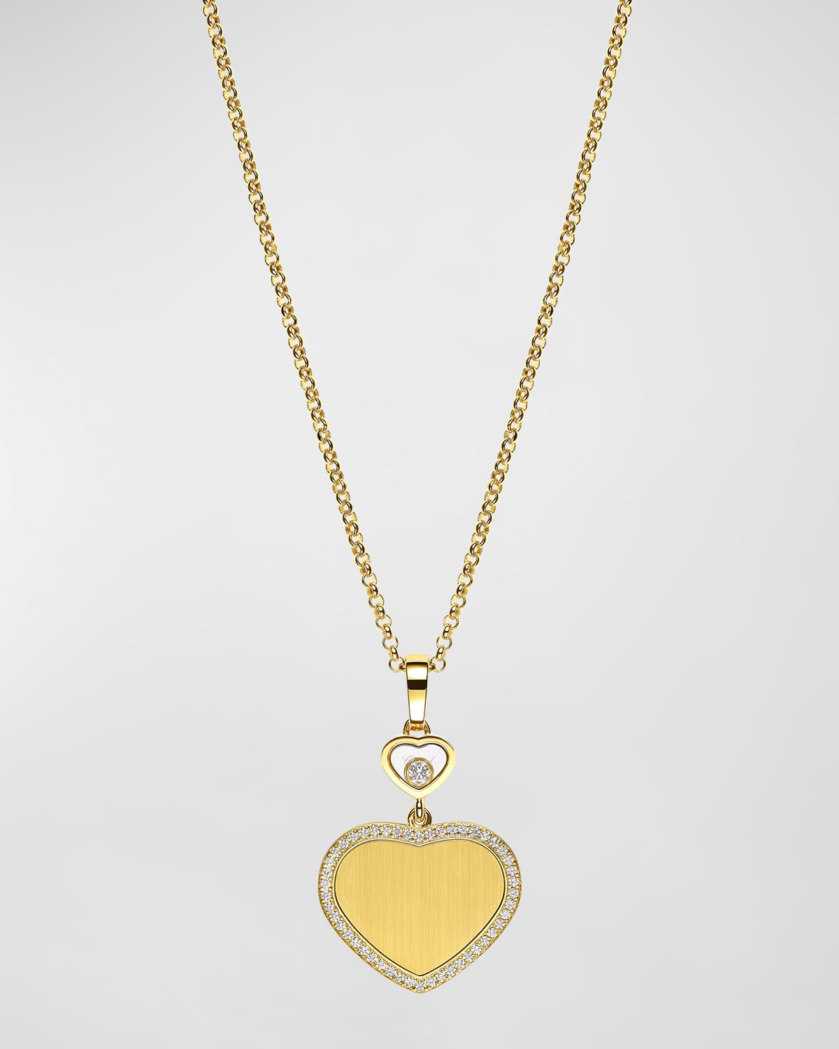 Chopard 18K Yellow Gold Happy Heart Diamond Pendant Necklace