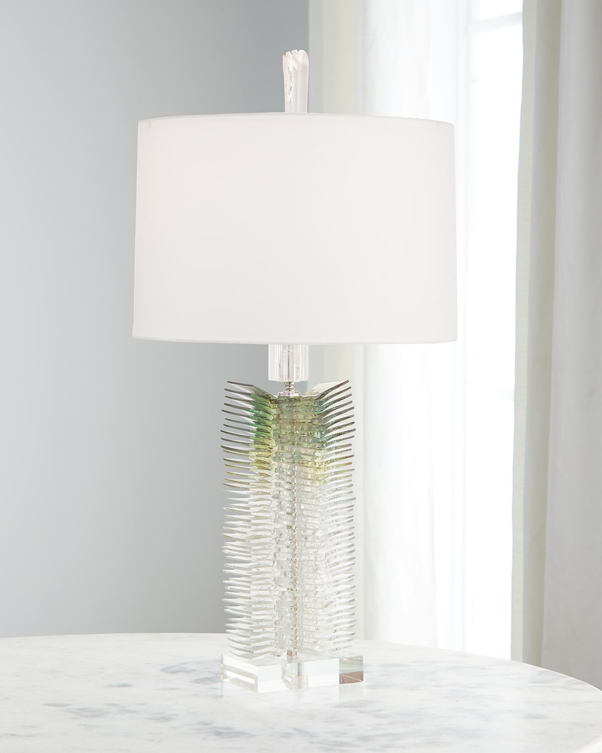 Shop John-richard Collection Hand-cut Glass 31" Table Lamp In Clear