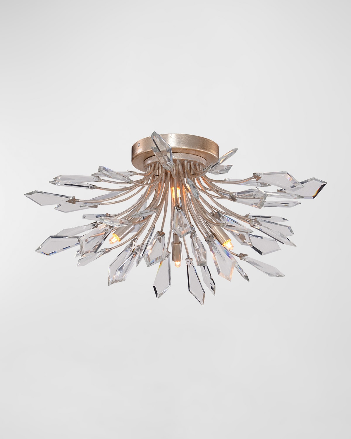 John-richard Collection Kotta 4-light Cut Crystal Flush Mount In Gold