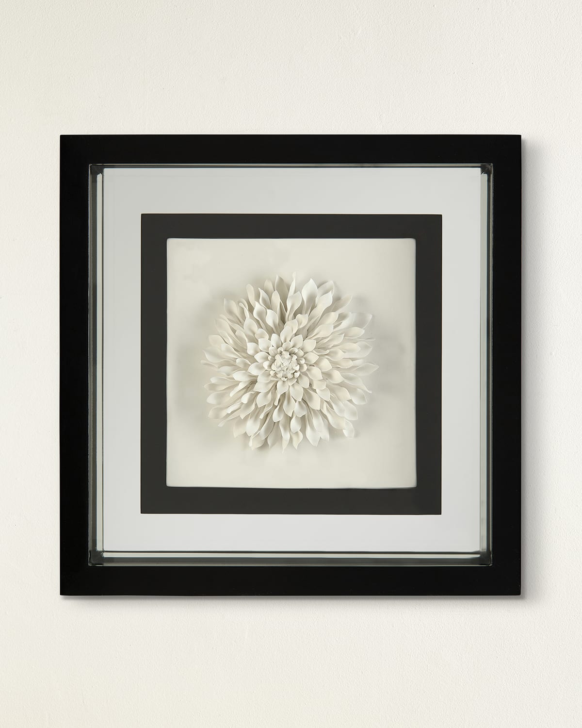Shop John-richard Collection Black & White Porcelain Flower Iii Wall Art In Black/white