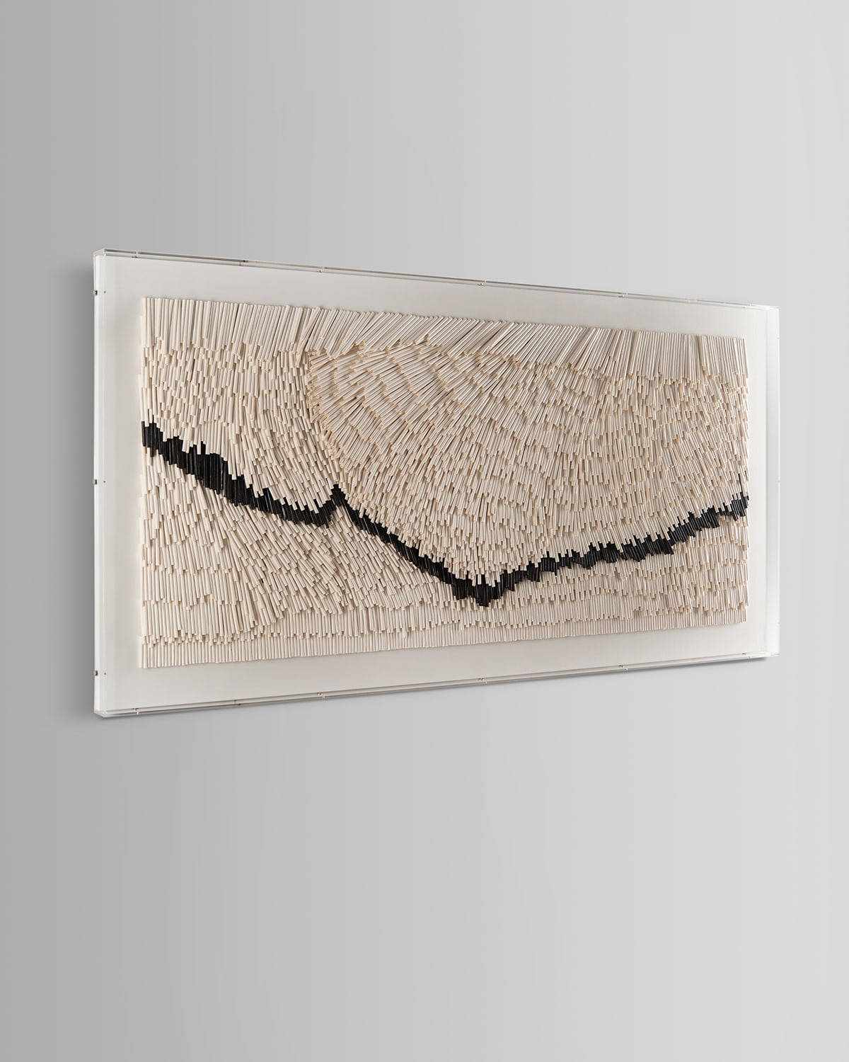 John-richard Collection Feathers Original Wall Art By Robat In Black/white