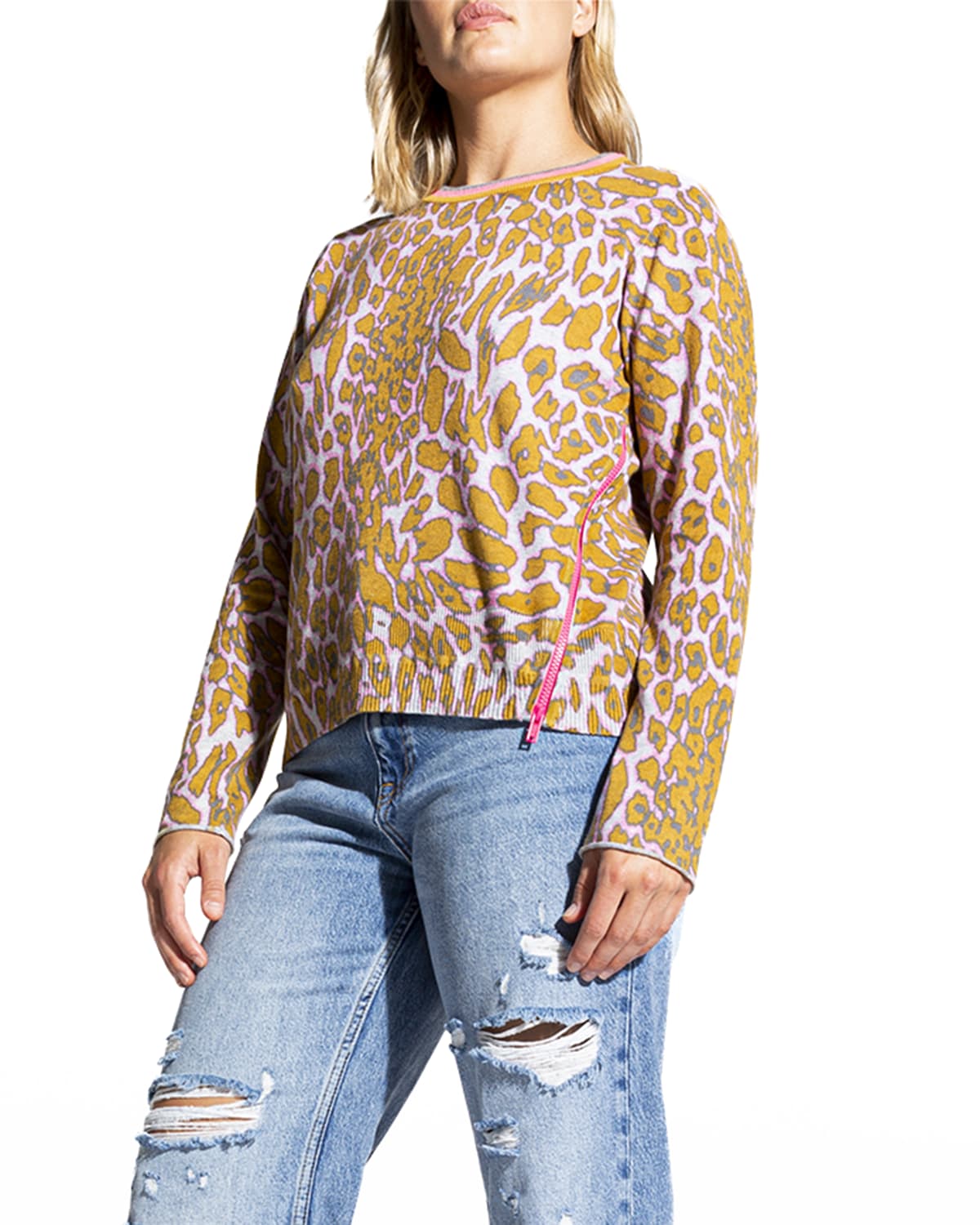 Lisa Todd Plus Size Animal Instincts Printed Sweater Smart Closet