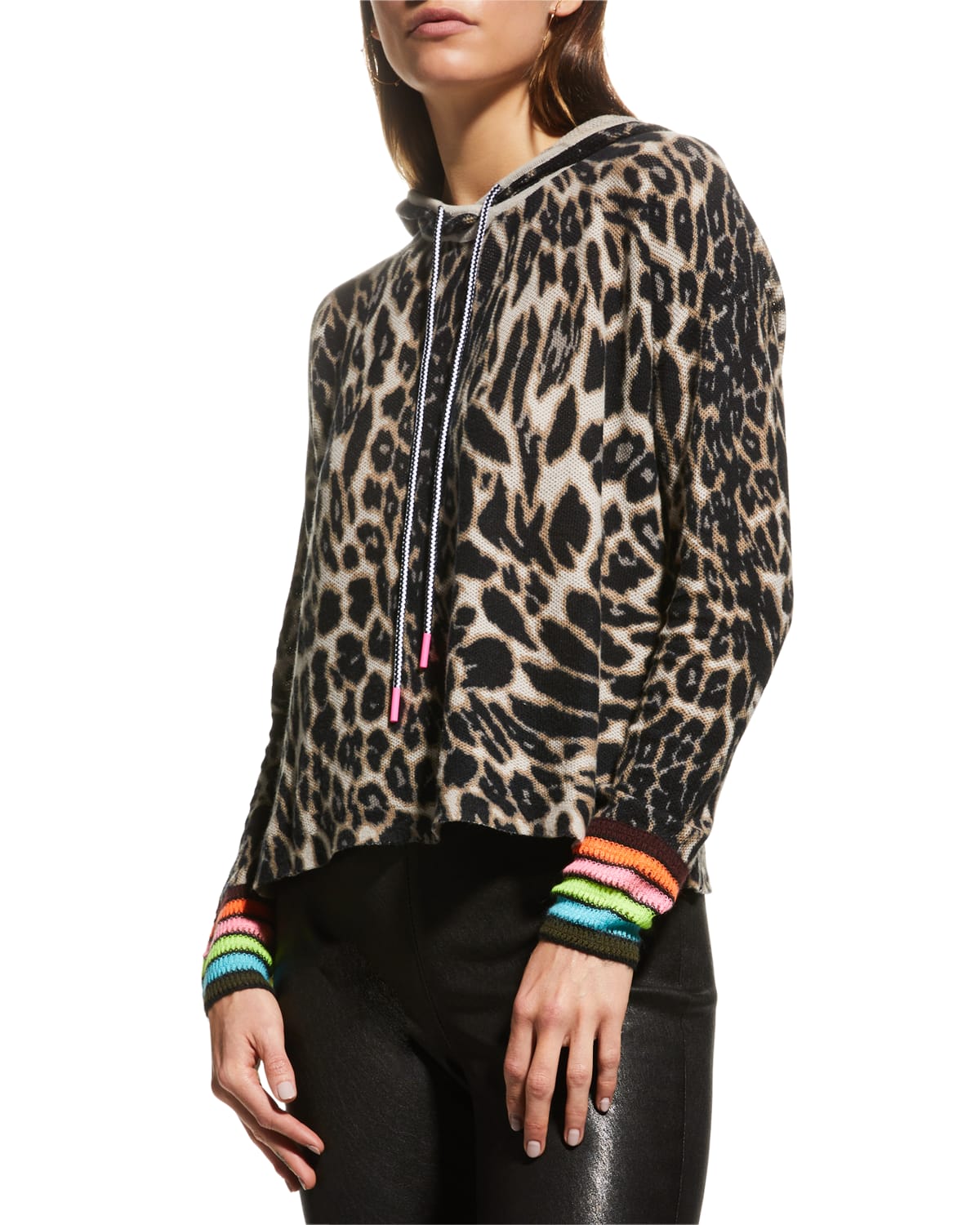 Lisa Todd Into the Wild Hooded Animal-Print Pullover