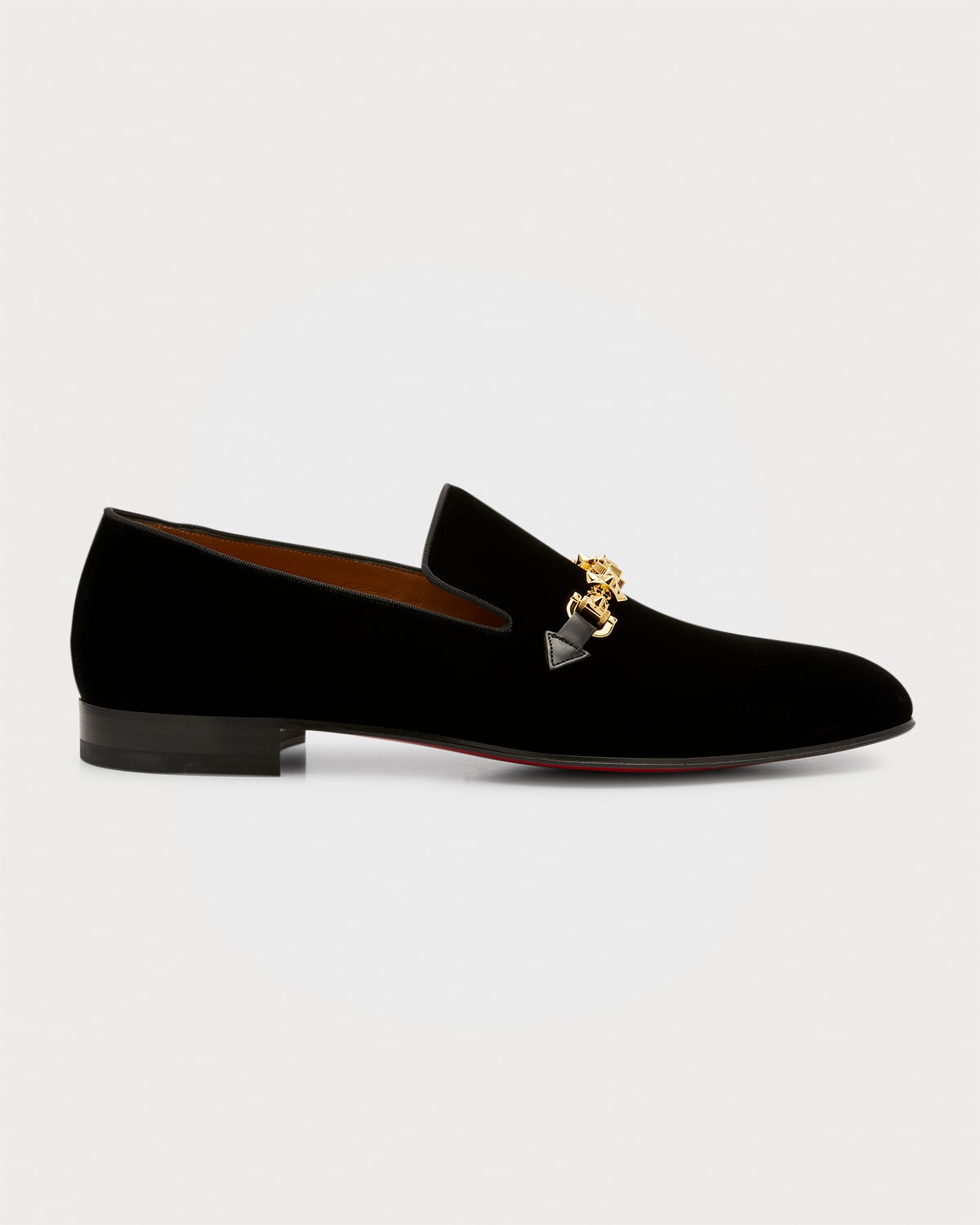 CHRISTIAN LOUBOUTIN MEN'S EQUISWING SPIKE STRAP LOAFERS