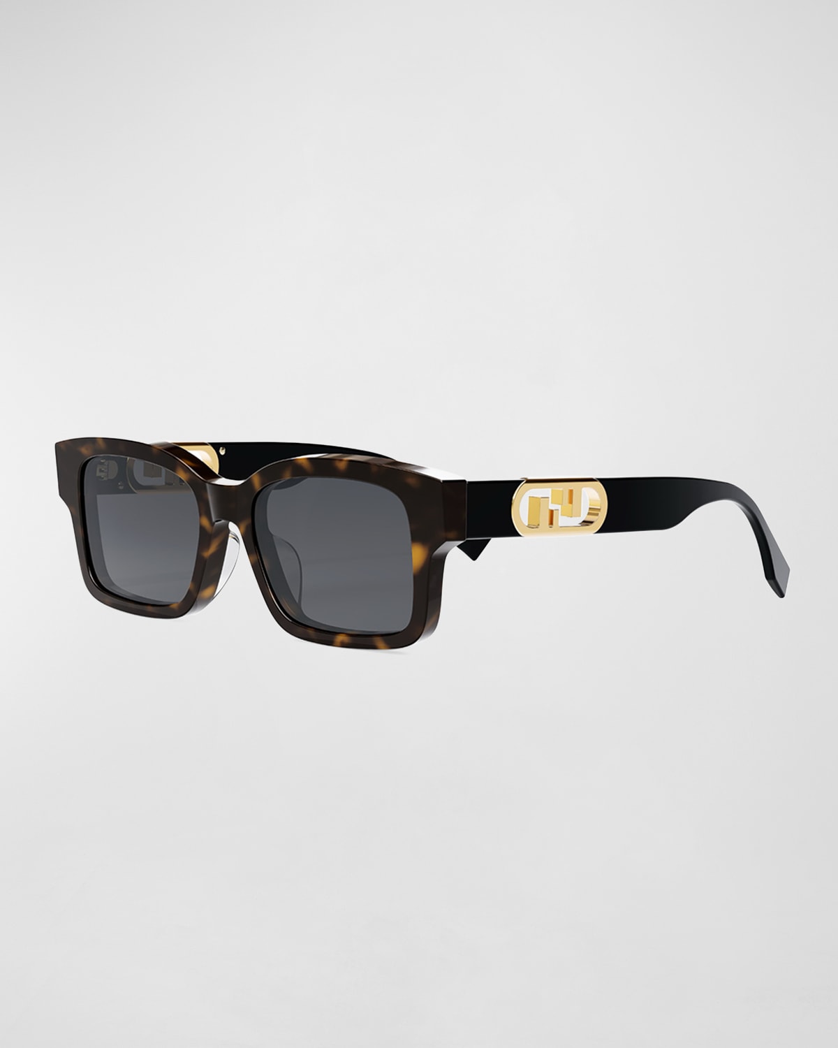 Fendi Men's Gold-Tone FF-Logo Rectangle Sunglasses - Bergdorf Goodman