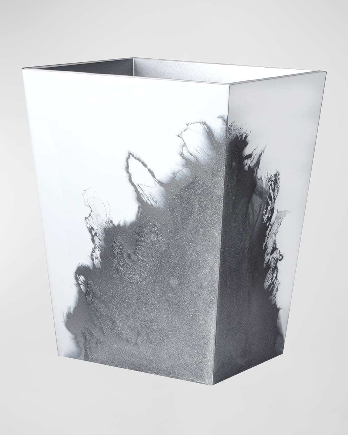 Mike & Ally Lava Wastebasket And Liner In Silver