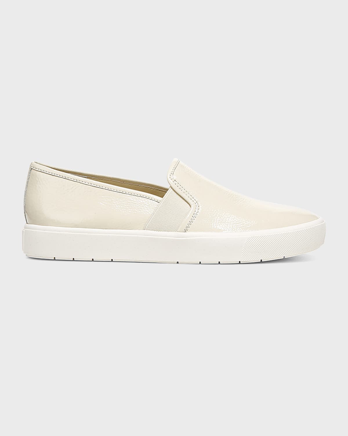 VINCE BLAIR LEATHER SLIP-ON SNEAKERS